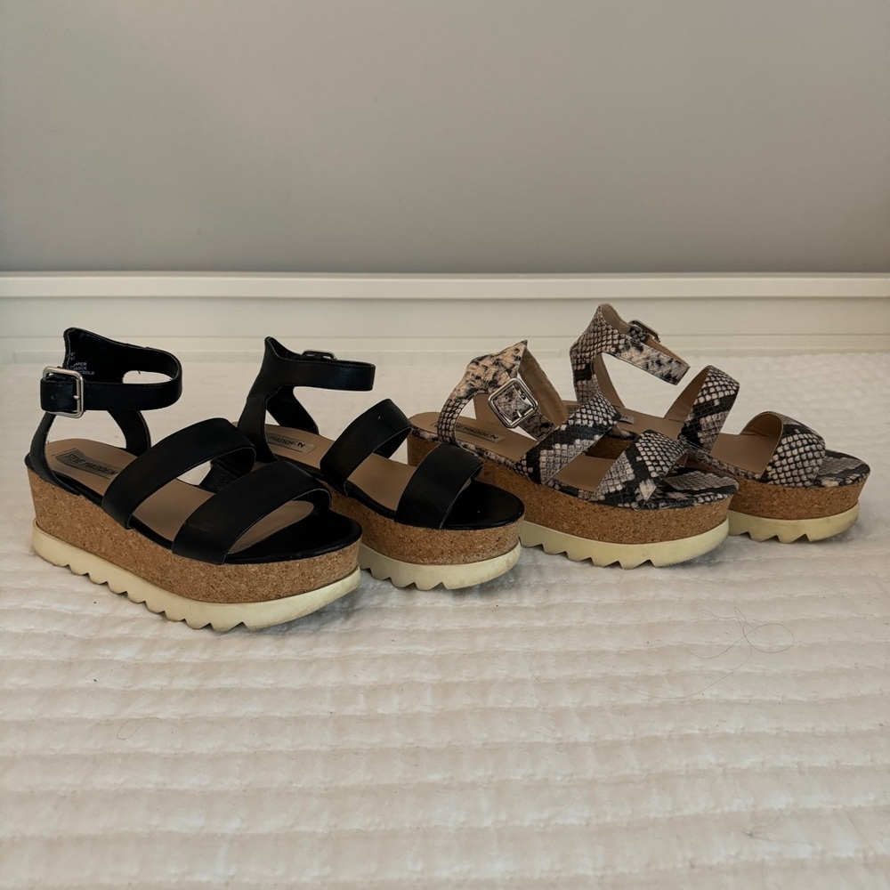 BUNDLE • STEVE MADDEN Kirsten Flatform Sandals Size 6.5